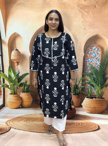 STRAIGHT KURTI (PURE CAMRIC COTTON)