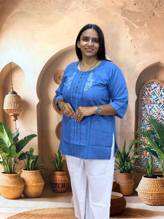 STRAIGHT TUNIC (DENIM