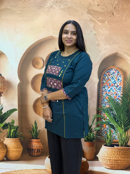 TUNIC (DHABU COTTON WITH WORK)