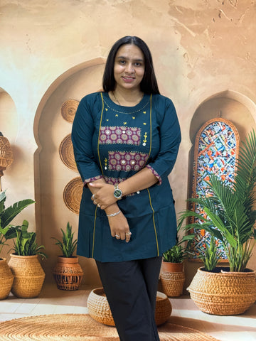 TUNIC (DHABU COTTON WITH WORK)
