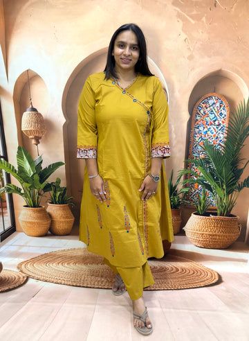 STRAIGHT KURTI PANT (DHABU COTTON,WITH WORK)