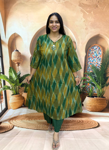 STRAIGHT KURTI PANT (DHABU COTTON,WITH WORK)
