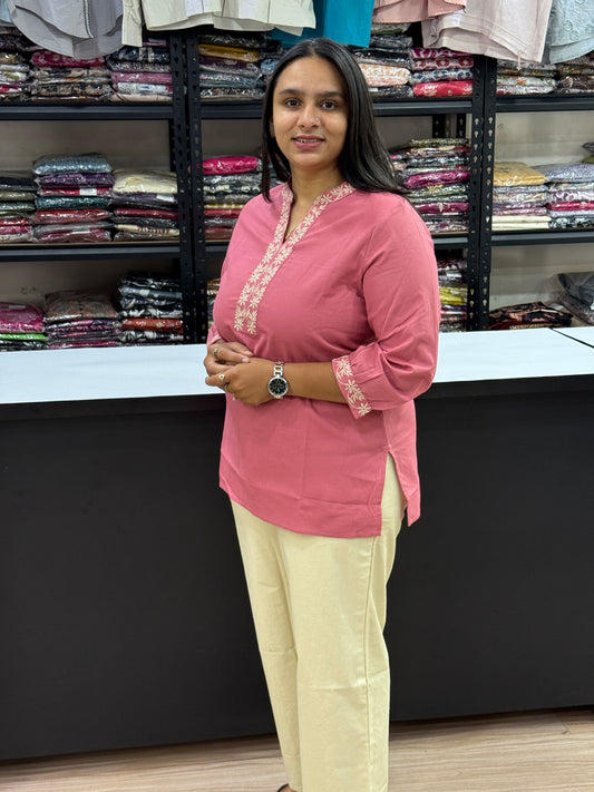 TUNIC (FLEX COTTON WITH WORK)