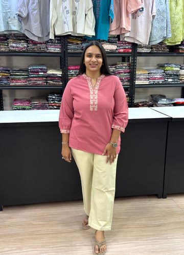 TUNIC (FLEX COTTON WITH WORK)