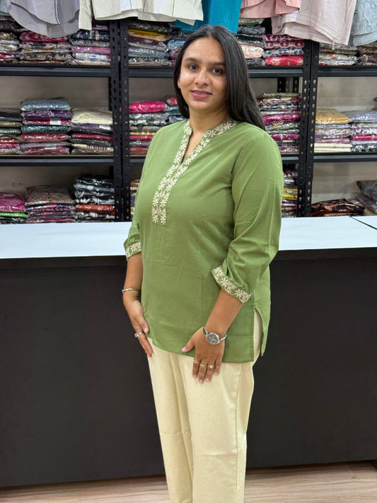 TUNIC (FLEX COTTON WITH WORK)