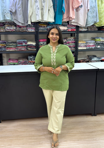 TUNIC (FLEX COTTON WITH WORK)
