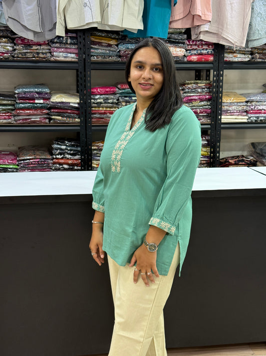 TUNIC (FLEX COTTON WITH WORK)