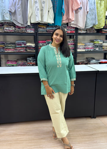 TUNIC (FLEX COTTON WITH WORK)