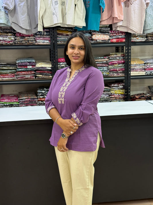 TUNIC (FLEX COTTON WITH WORK)