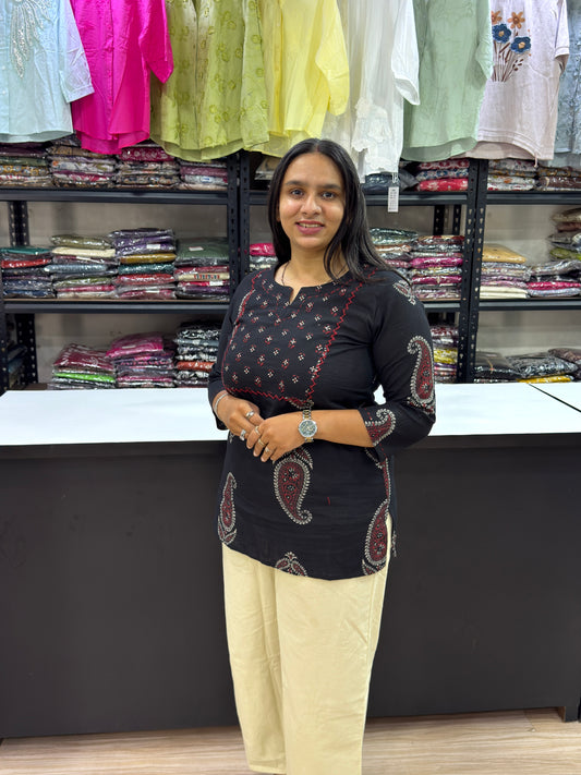 STRAIGHT TUNIC (PURE COTTON WITH WORK)