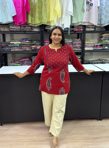 STRAIGHT TUNIC (PURE COTTON WITH WORK)