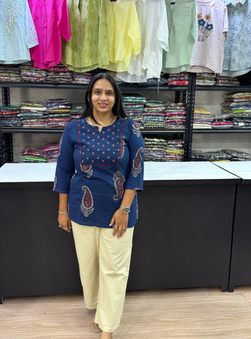 STRAIGHT TUNIC (PURE COTTON WITH WORK)