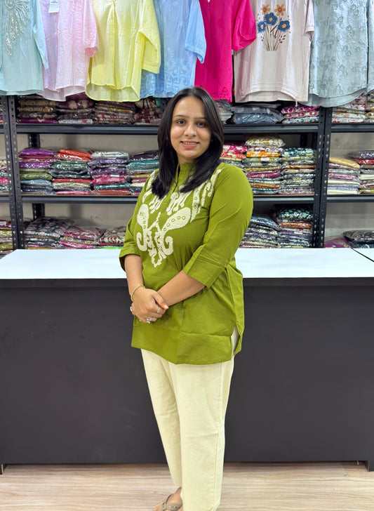 STRAIGHT TUNIC (PURE COTTON WITH WORK)