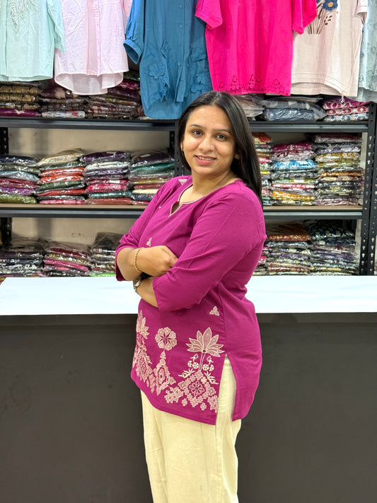 STRAIGHT TUNIC (PURE COTTON WITH WORK)