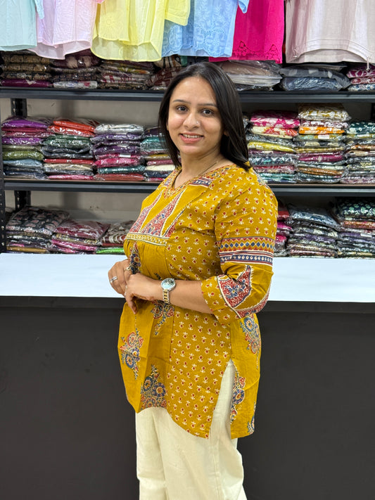 STRAIGHT TUNIC (PURE COTTON WITH WORK)