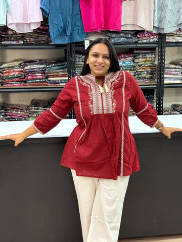 TUNIC (HEAVY RAYON WITH WORK)