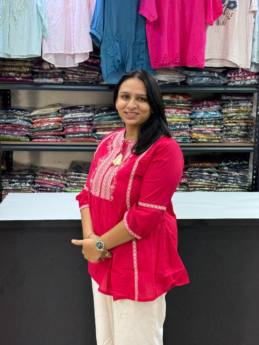 STRAIGHT TUNIC (PURE COTTON WITH WORK)