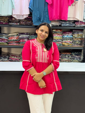 STRAIGHT TUNIC (PURE COTTON WITH WORK)