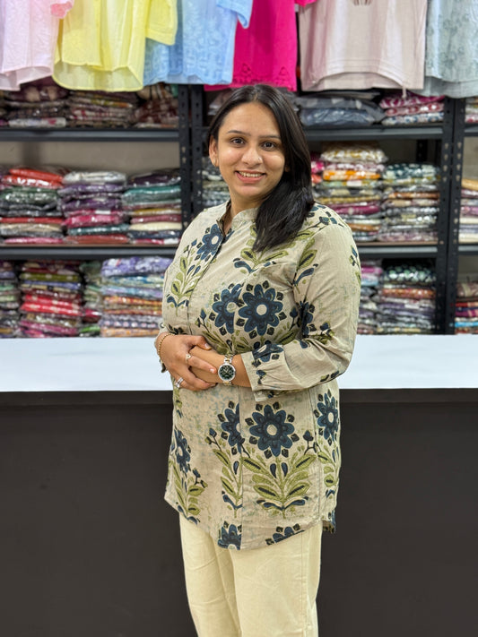 STRAIGHT TUNIC (PURE COTTON WITH WORK)