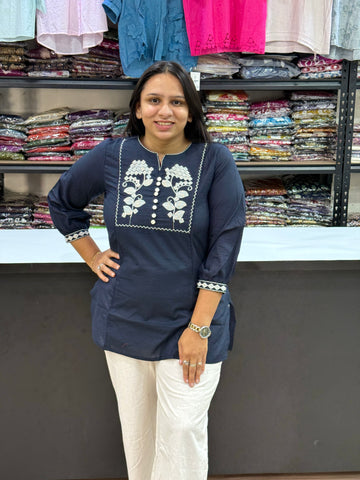 STRAIGHT TUNIC (PURE COTTON WITH WORK)