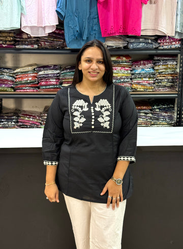 STRAIGHT TUNIC (PURE COTTON WITH WORK)