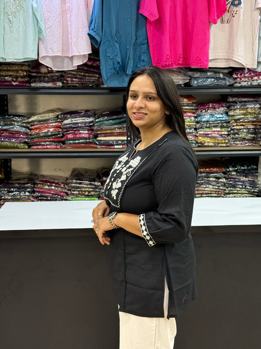 STRAIGHT TUNIC (PURE COTTON WITH WORK)