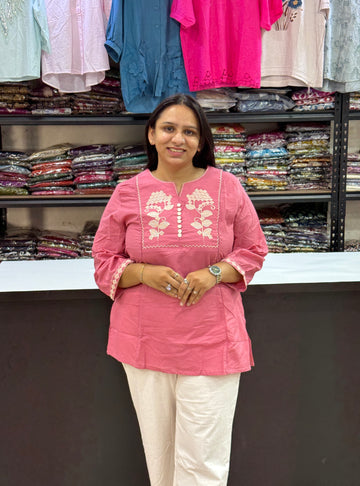 STRAIGHT TUNIC (PURE COTTON WITH WORK)