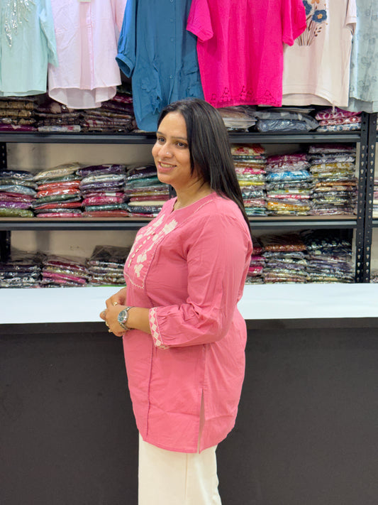 STRAIGHT TUNIC (PURE COTTON WITH WORK)